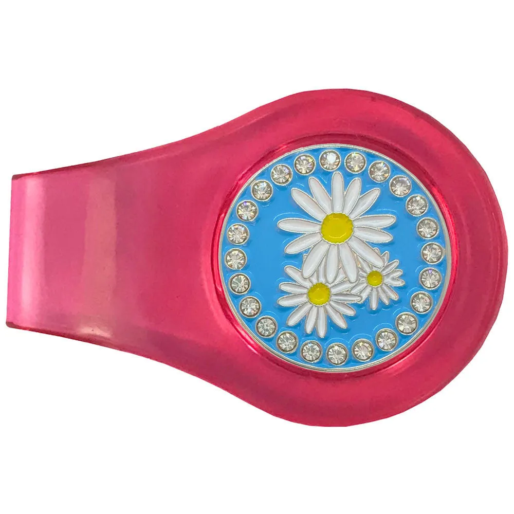 Daisies Golf Ball Marker With Colored Clip