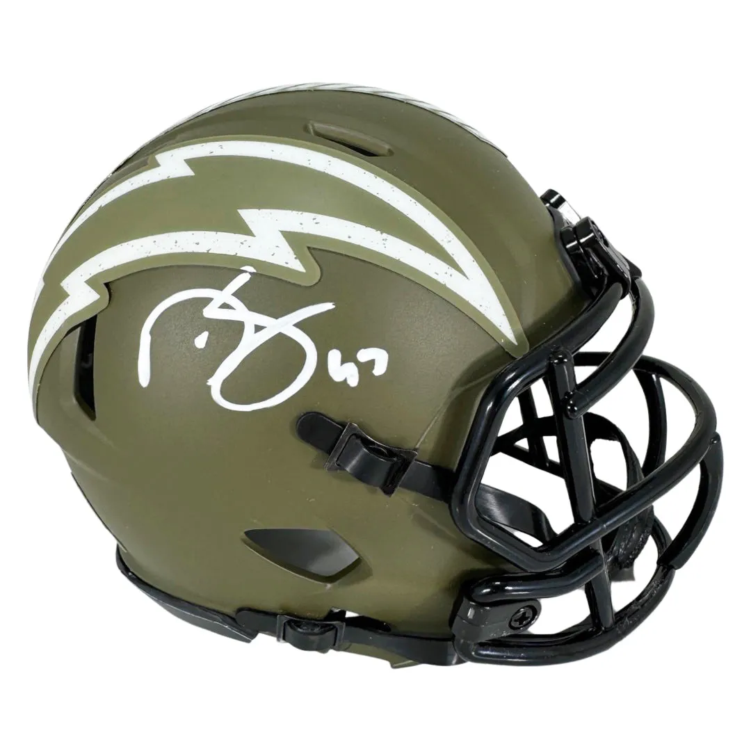 Darren Sproles Signed Los Angeles Chargers Salute to Service Mini Football Helmet (Beckett)