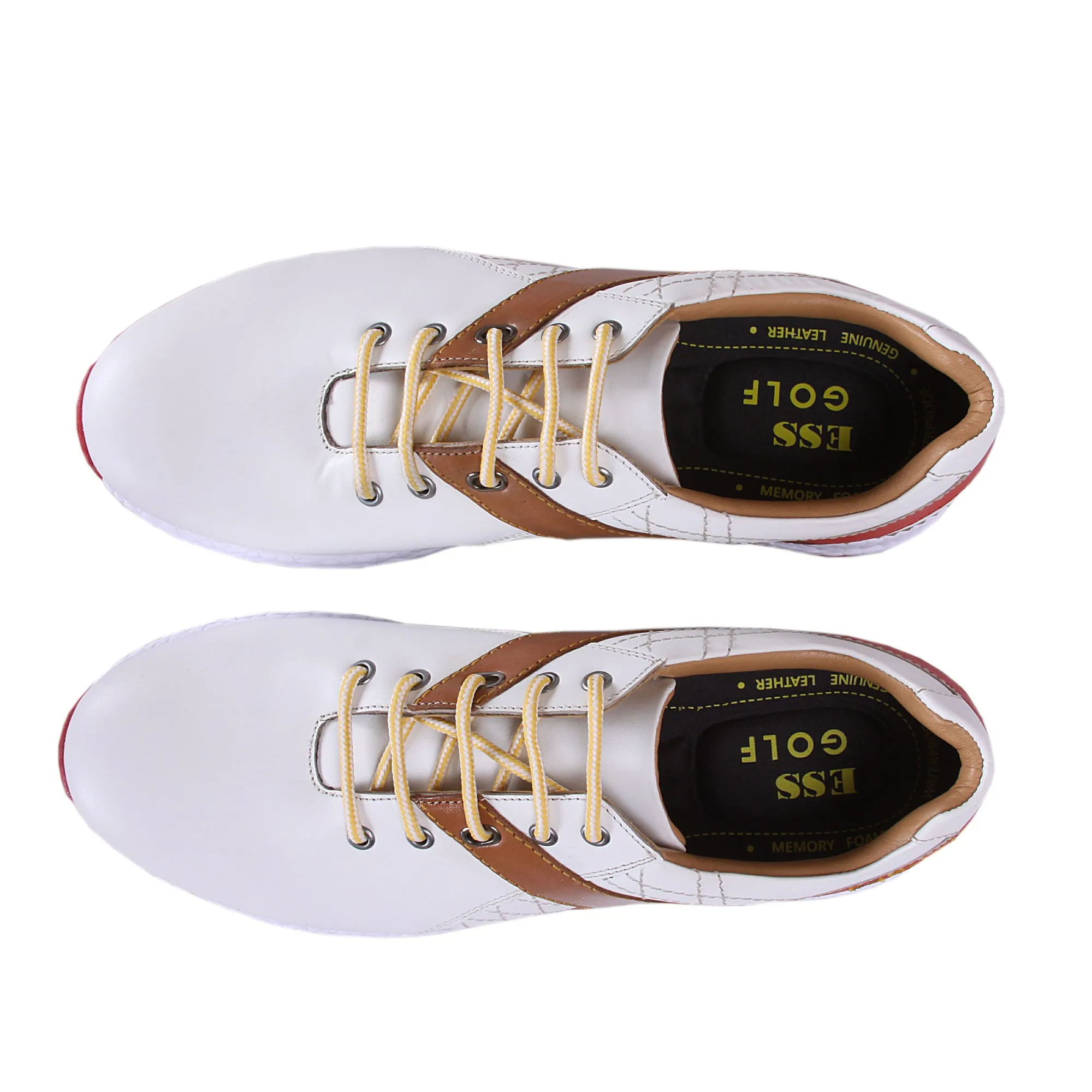 Dollar White, Red & Tan Golf Shoes