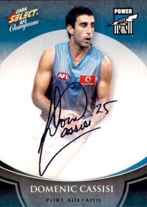 Domenic Cassisi, Blue Foil Signature, 2008 Select AFL Champions