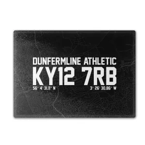 Dunfermline Athletic Map Black Chopping Board