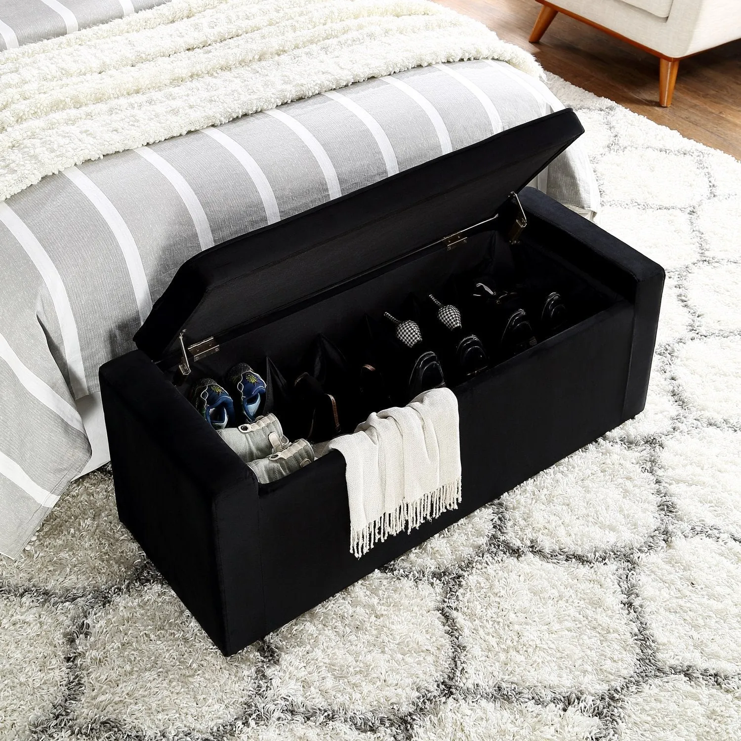 Fabroni Velvet Storage Bench