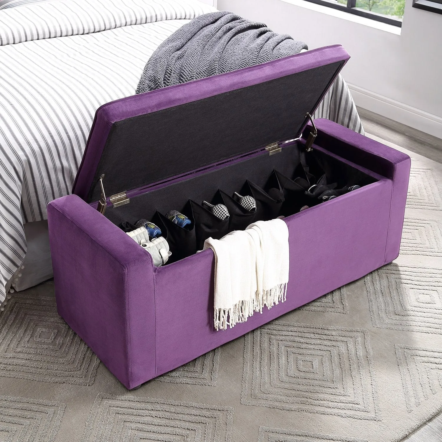 Fabroni Velvet Storage Bench