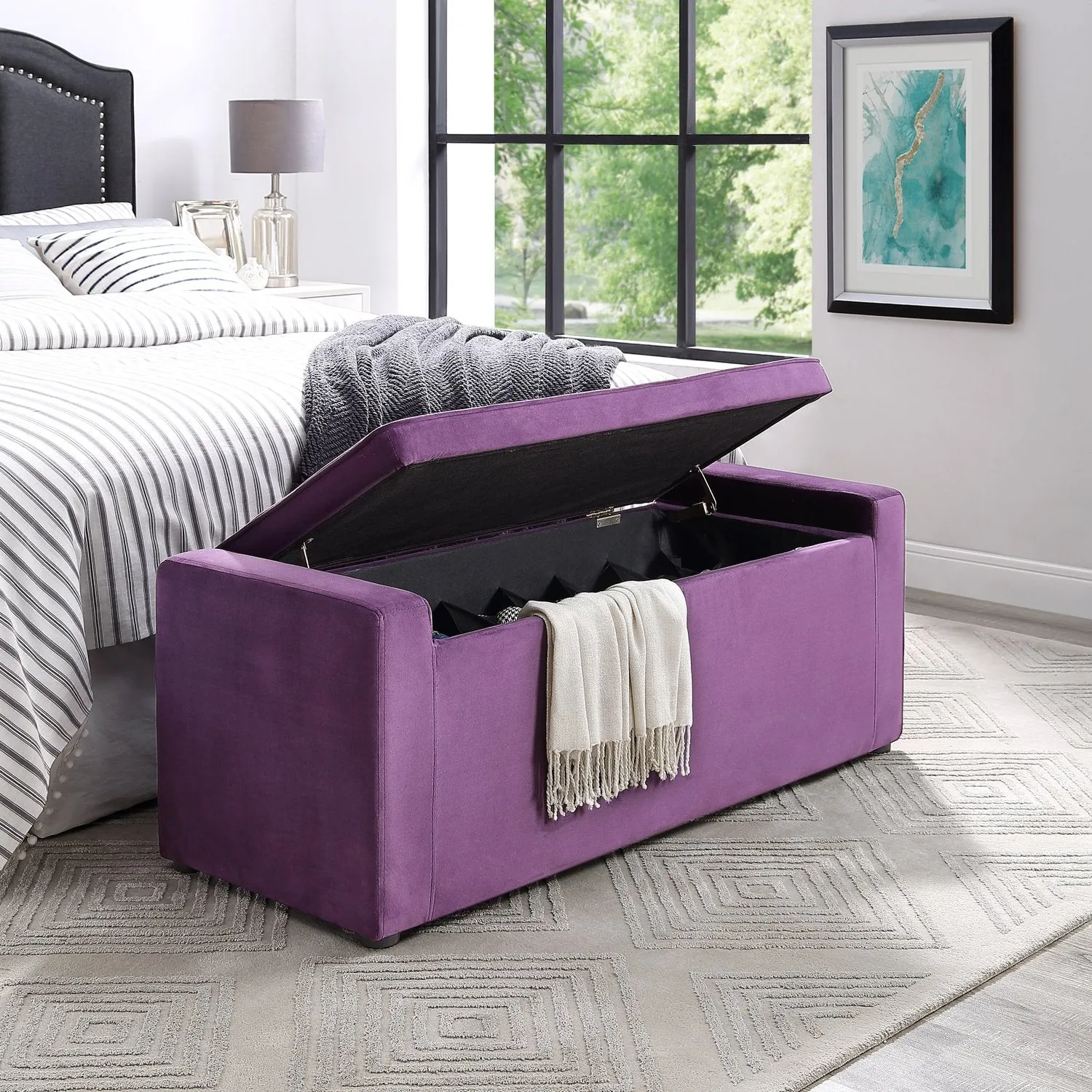 Fabroni Velvet Storage Bench