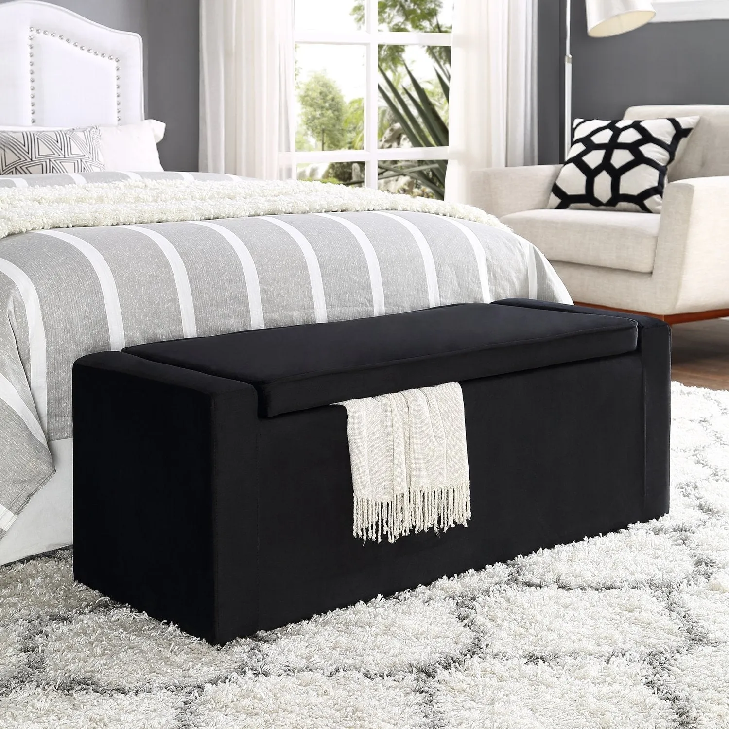 Fabroni Velvet Storage Bench