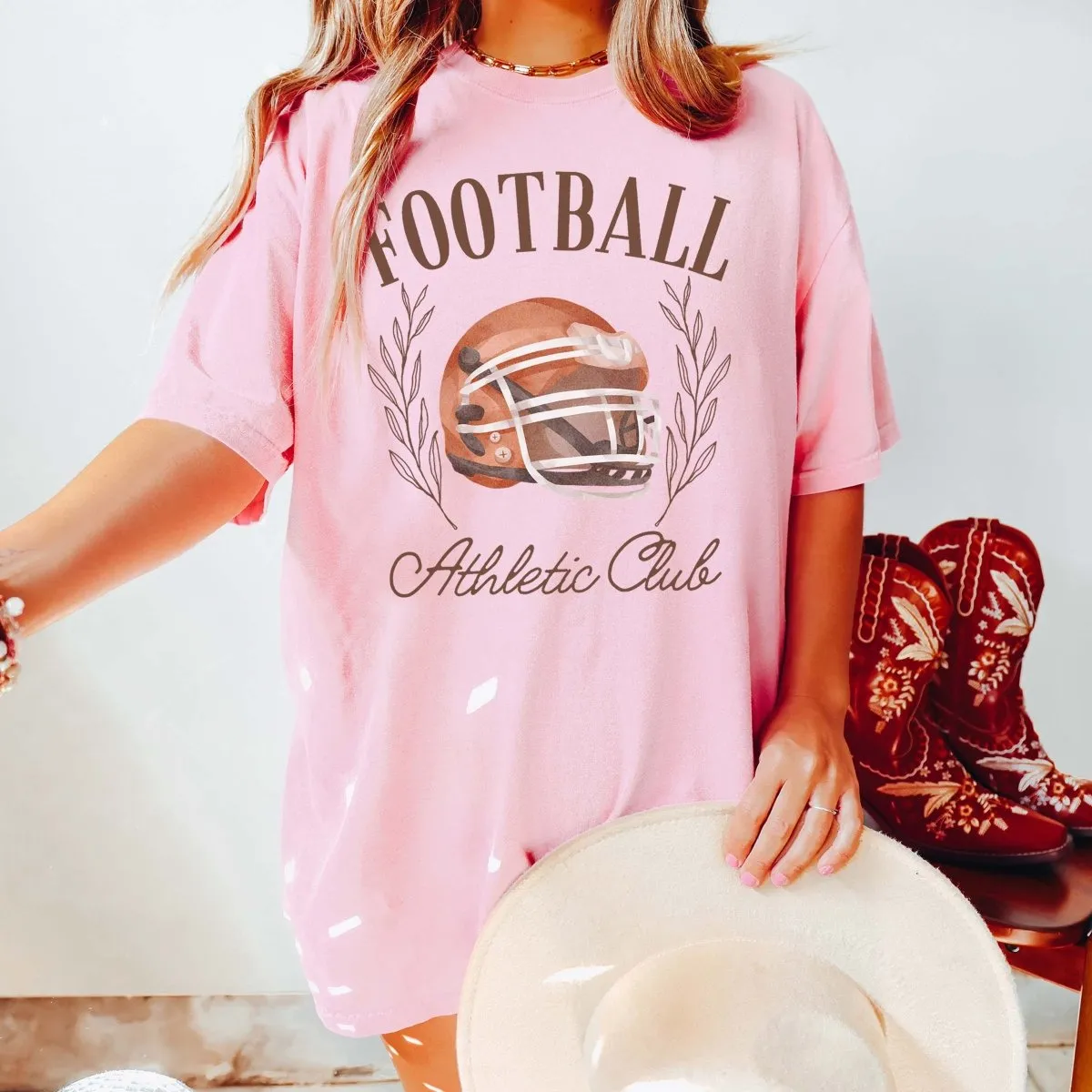 Football Athletic Club Comfort Color Wholesale Tee - Hot Item