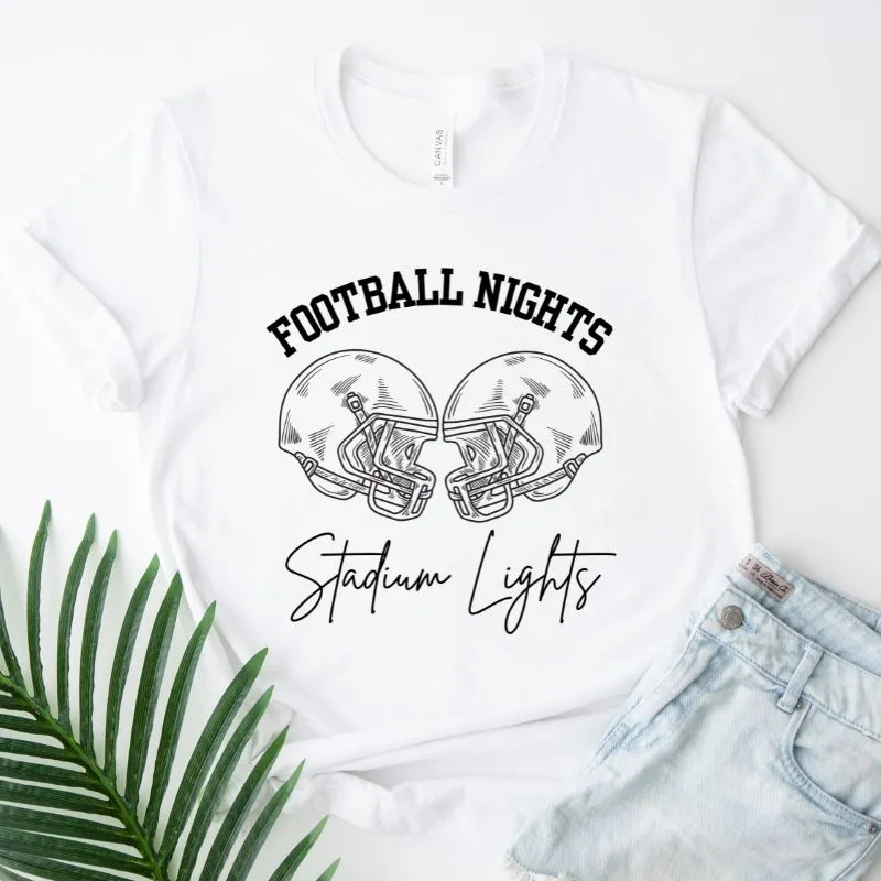 Football Nights Stadium Lights Design PNG Download