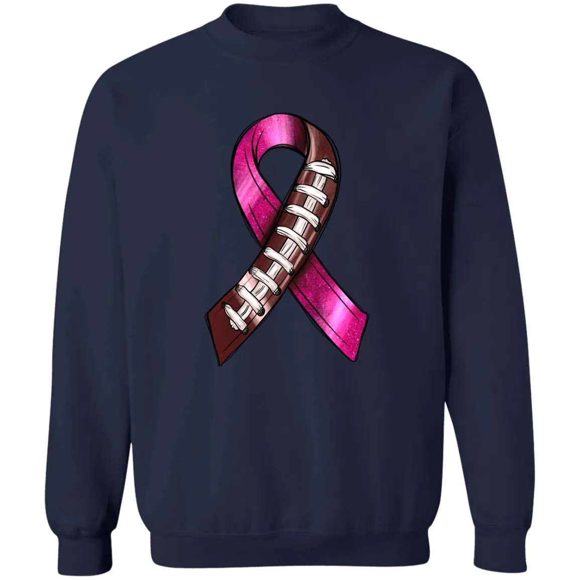 Football Ribbon Unisex Crewneck Pullover Sweatshirt