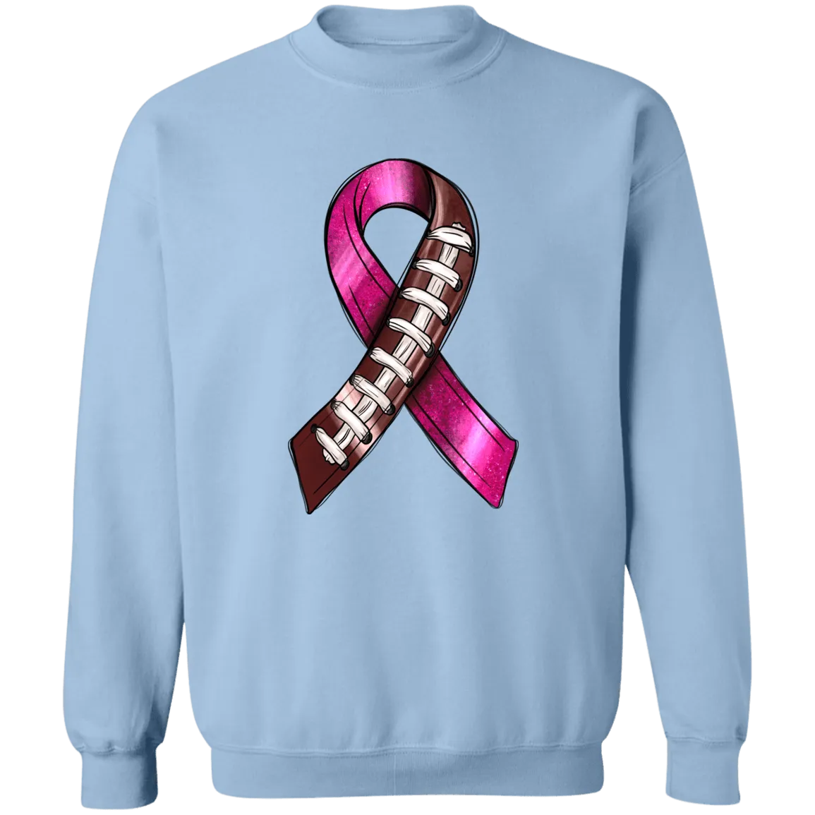 Football Ribbon Unisex Crewneck Pullover Sweatshirt