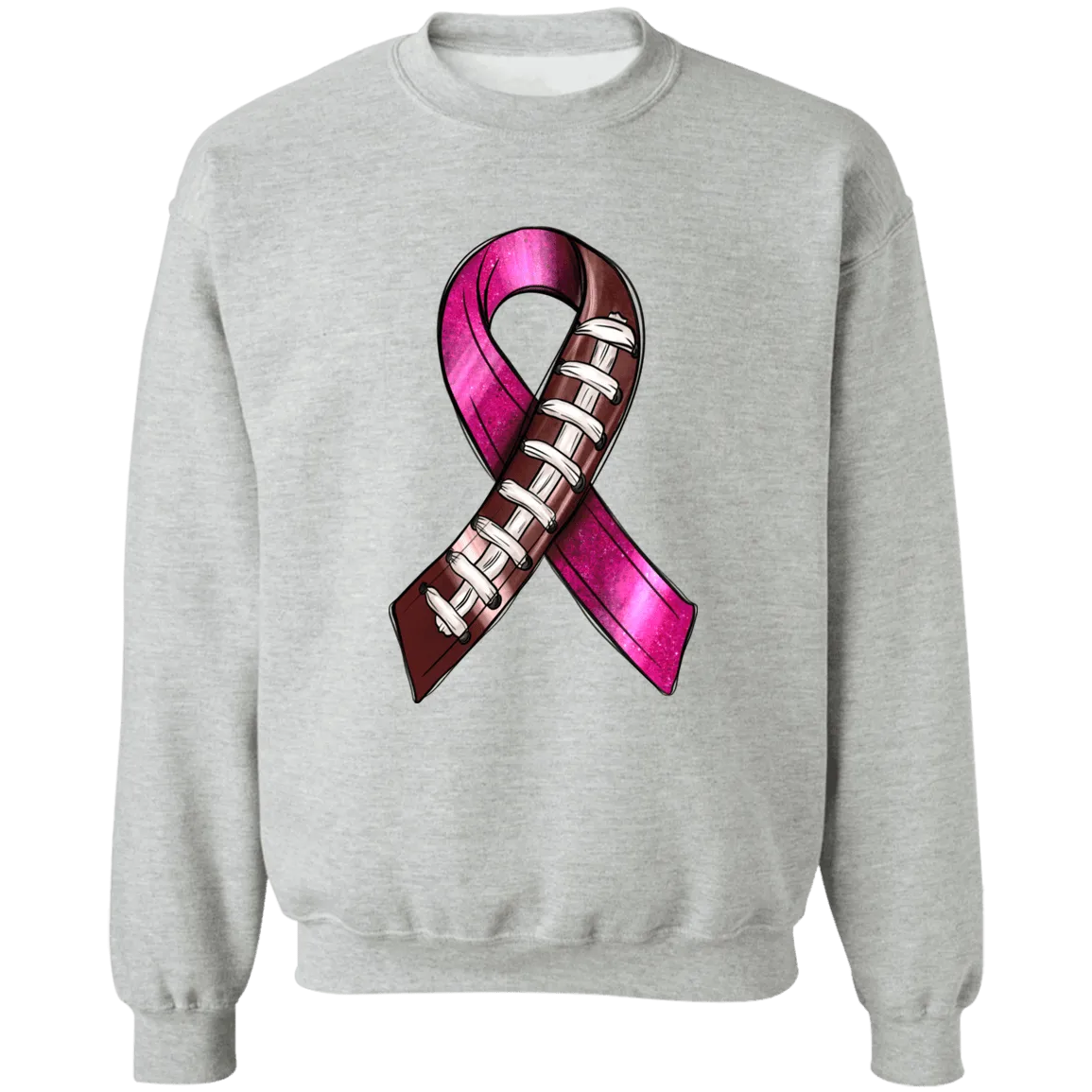 Football Ribbon Unisex Crewneck Pullover Sweatshirt