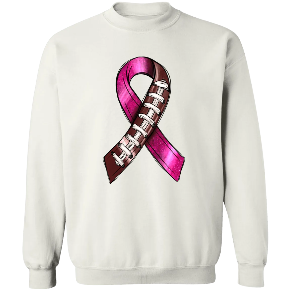 Football Ribbon Unisex Crewneck Pullover Sweatshirt