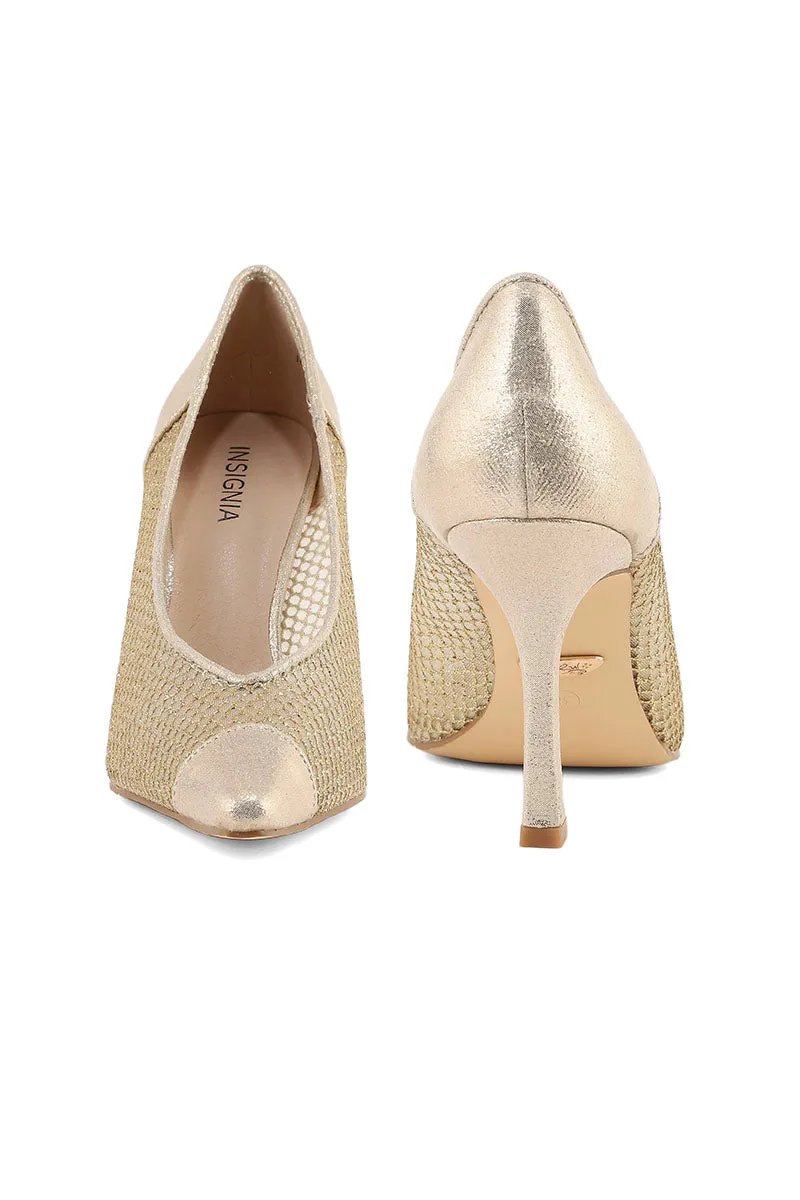 Formal Court Shoes I44400-Golden