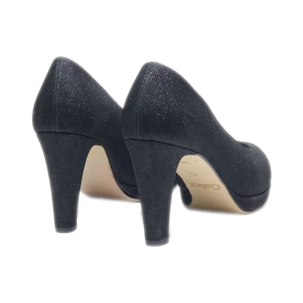 Gabor High-Heel Shoes Fabric Black Colour For Women