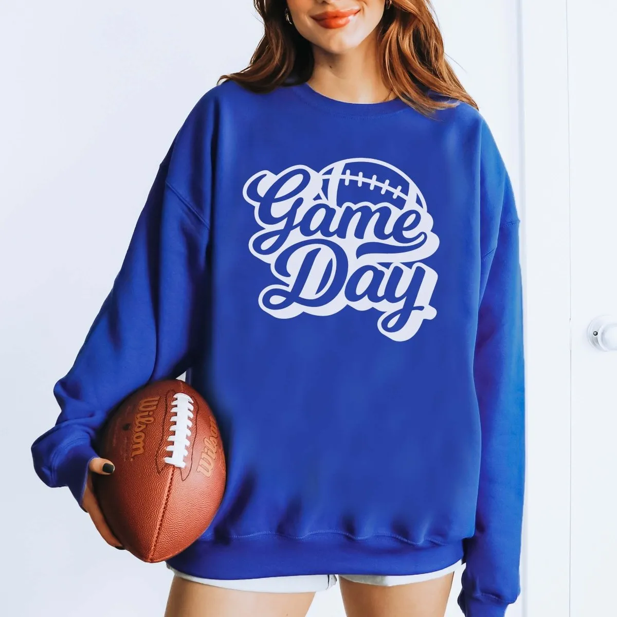 Game Day Script Football Wholesale Sweatshirt - Fast Shipping