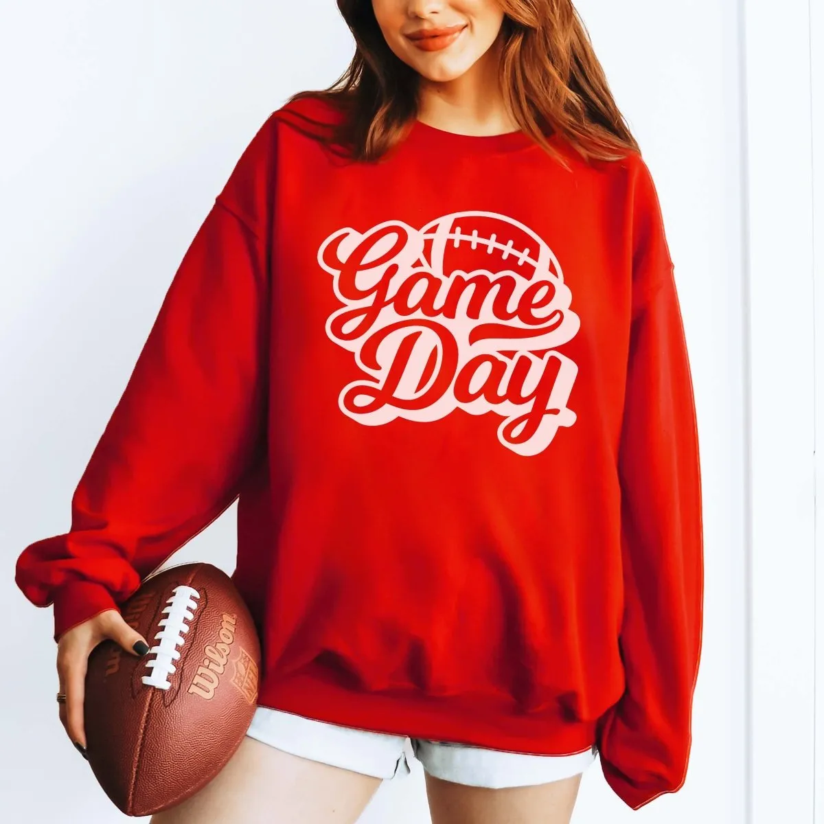 Game Day Script Football Wholesale Sweatshirt - Fast Shipping