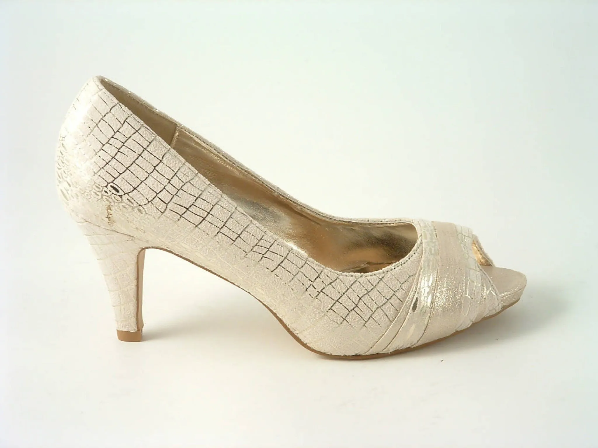 Glitz Shoes Sabatiné Court Shoe With Mid Heel