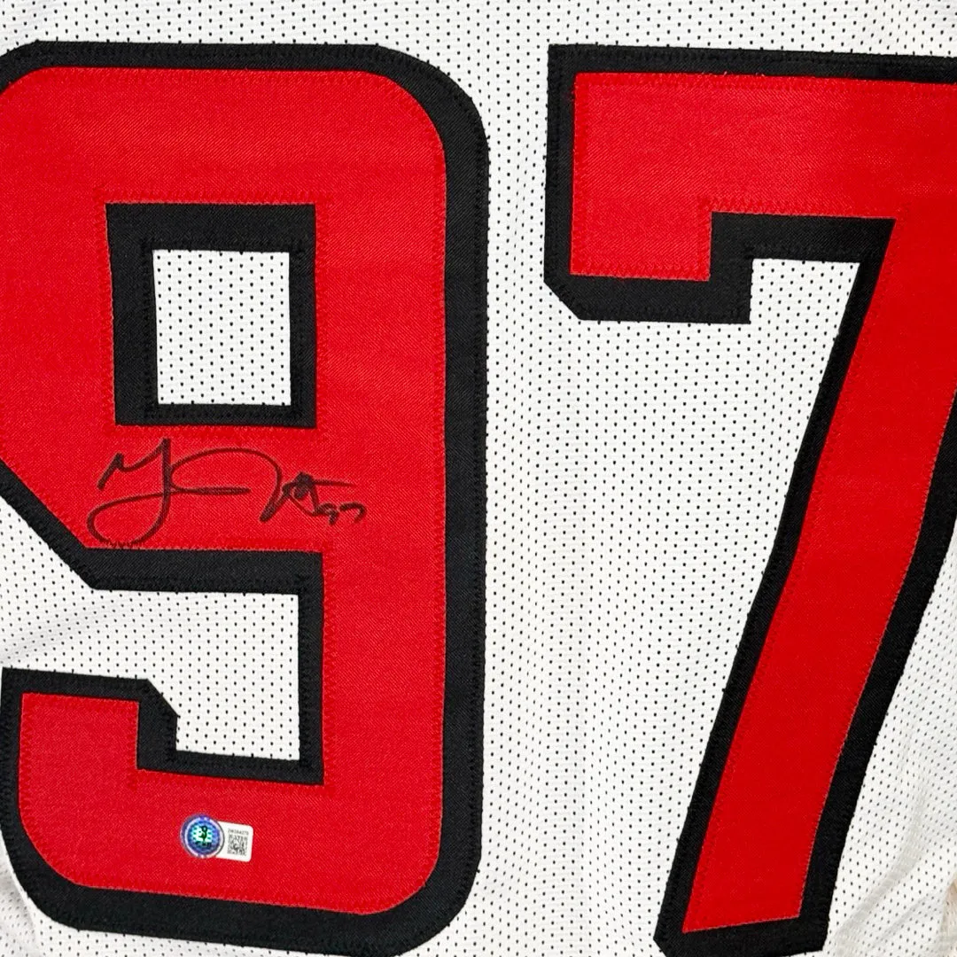 Grady Jarrett Signed Atlanta White Football Jersey (Beckett)