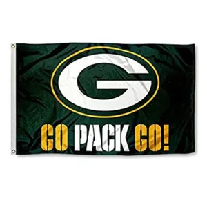 Green Bay Pro Football Team Flag 3 x 5 Tailgate Flag Mancave Football Banner