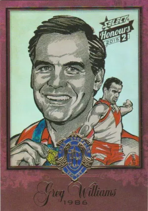 Greg Williams, 1986 Brownlow Sketch, 2014 Select AFL Honours 2