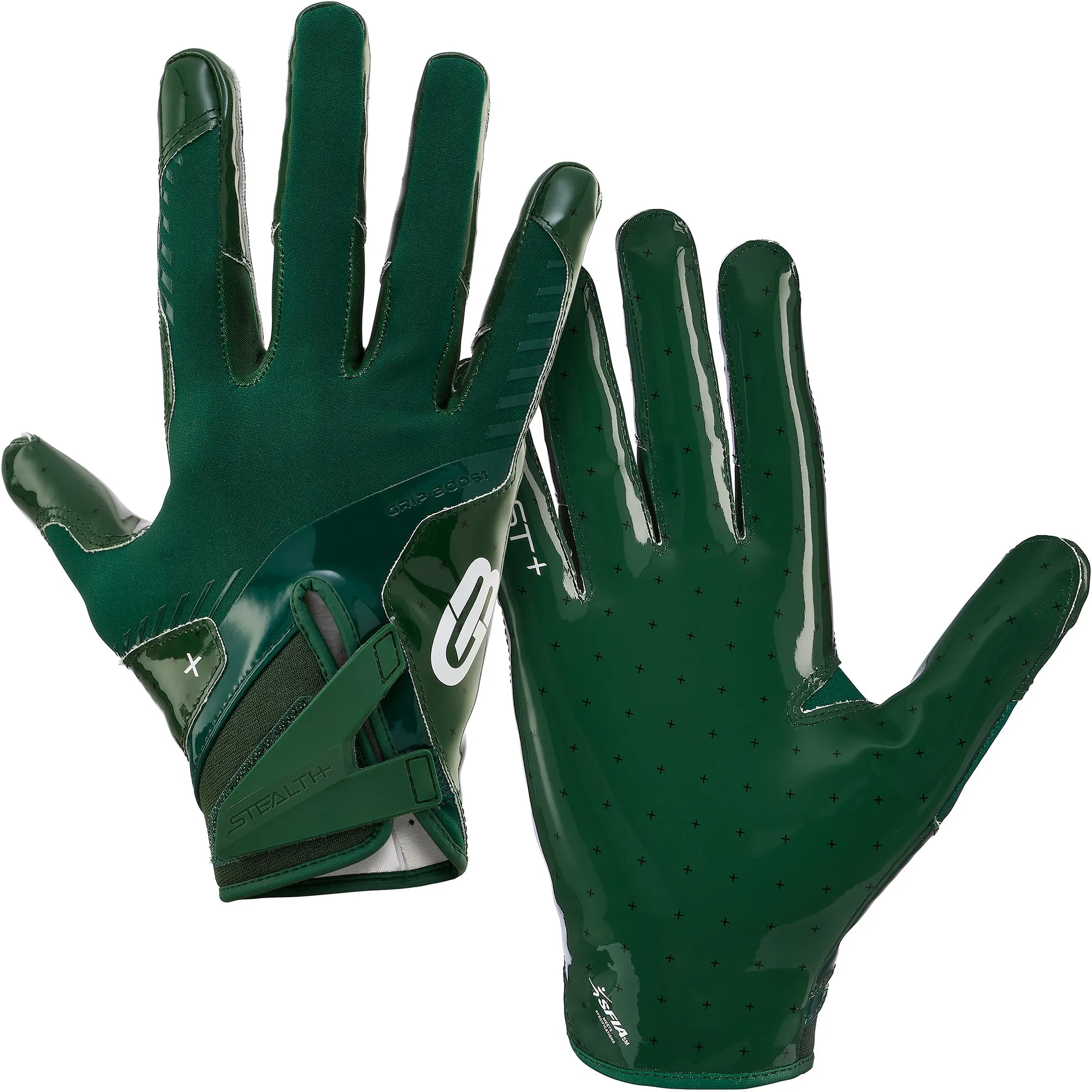 Grip Boost Solid Forest Green Stealth 6.0 Boost Plus Football Gloves