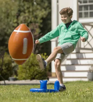 HearthSong Giant Kick and Catch Inflatable Football with Tee