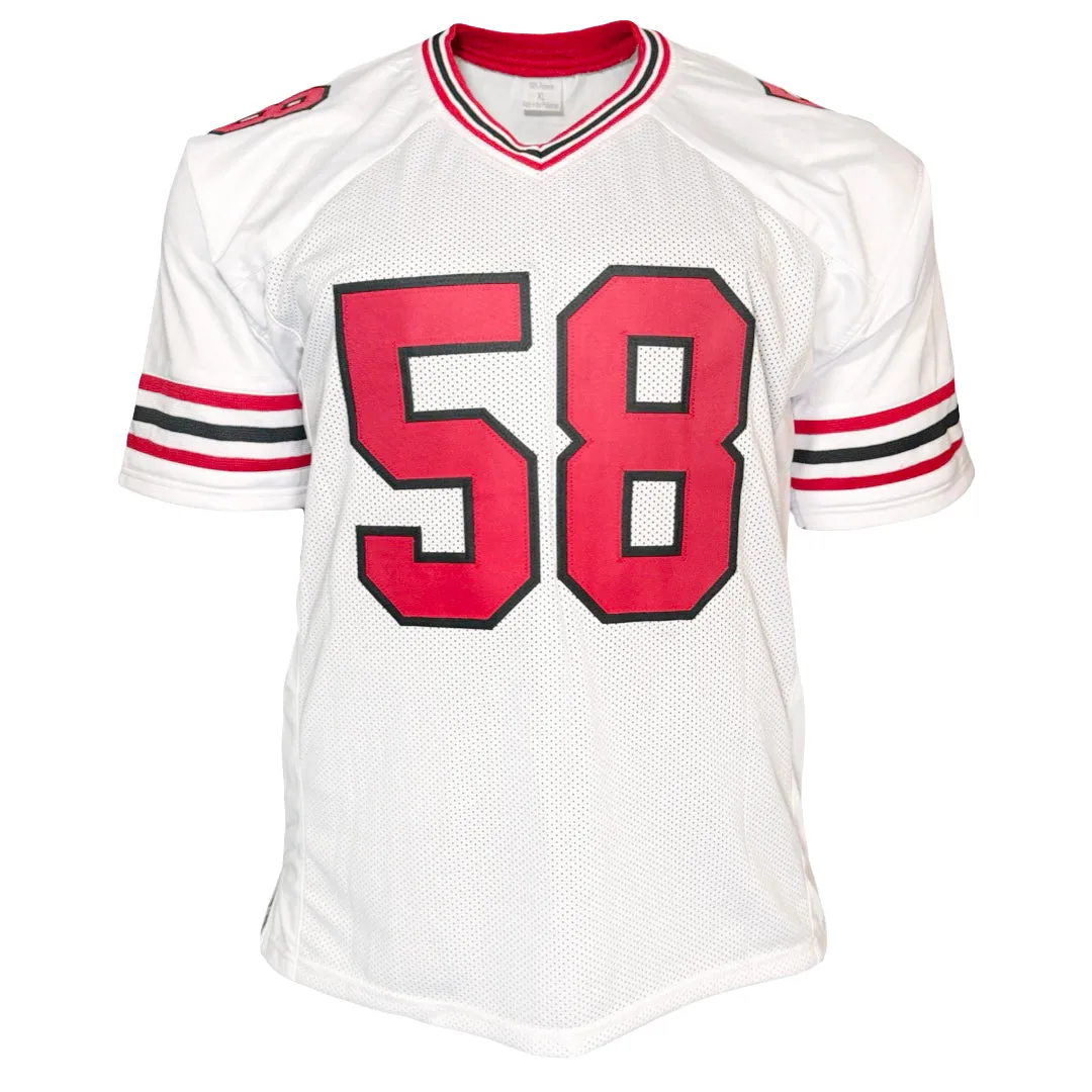 Jessie Tuggle Signed Atlanta White Football Jersey (JSA)