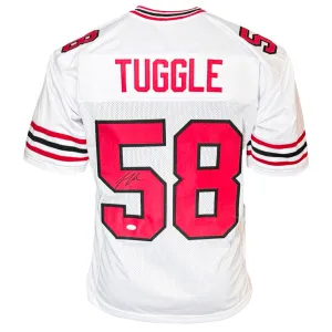 Jessie Tuggle Signed Atlanta White Football Jersey (JSA)