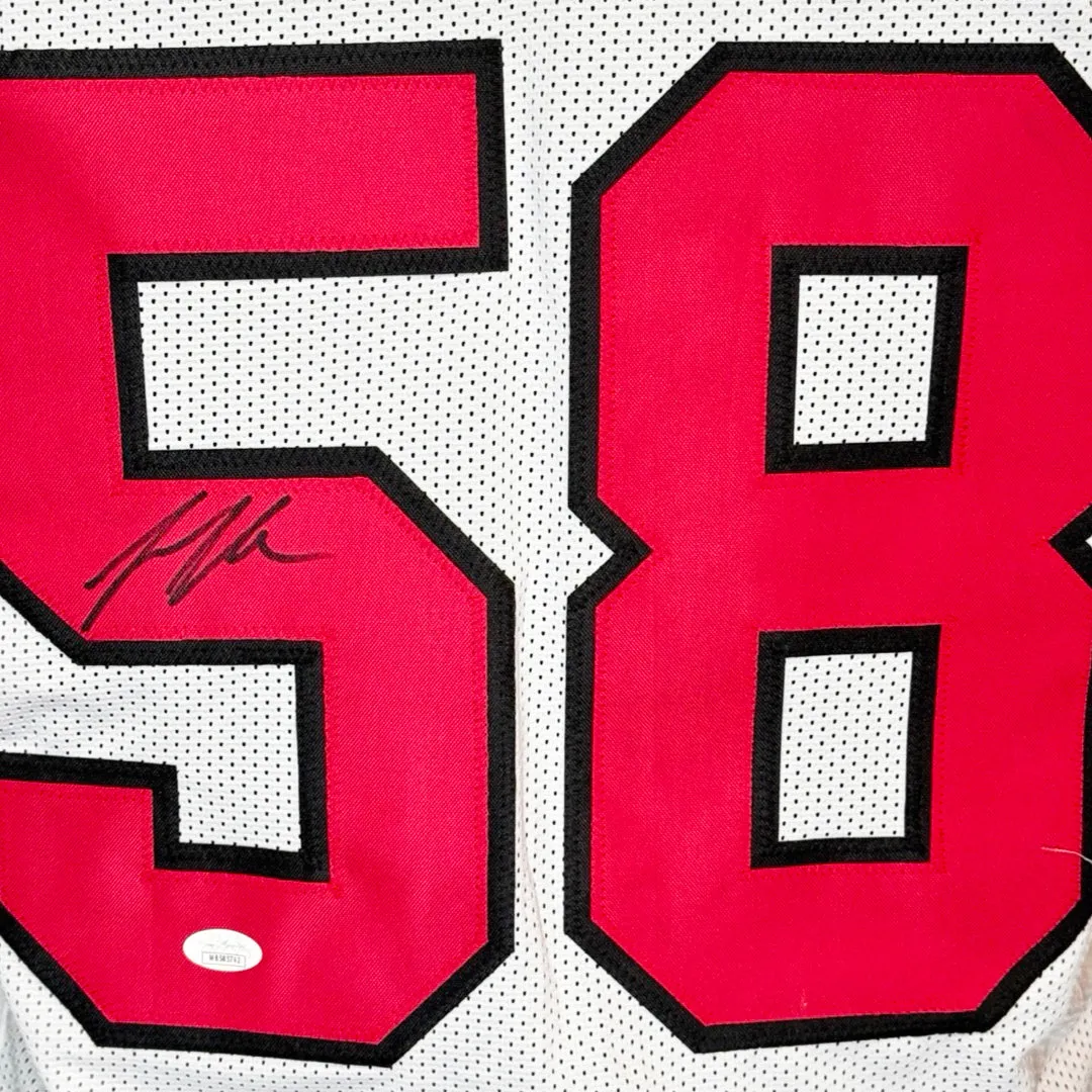 Jessie Tuggle Signed Atlanta White Football Jersey (JSA)