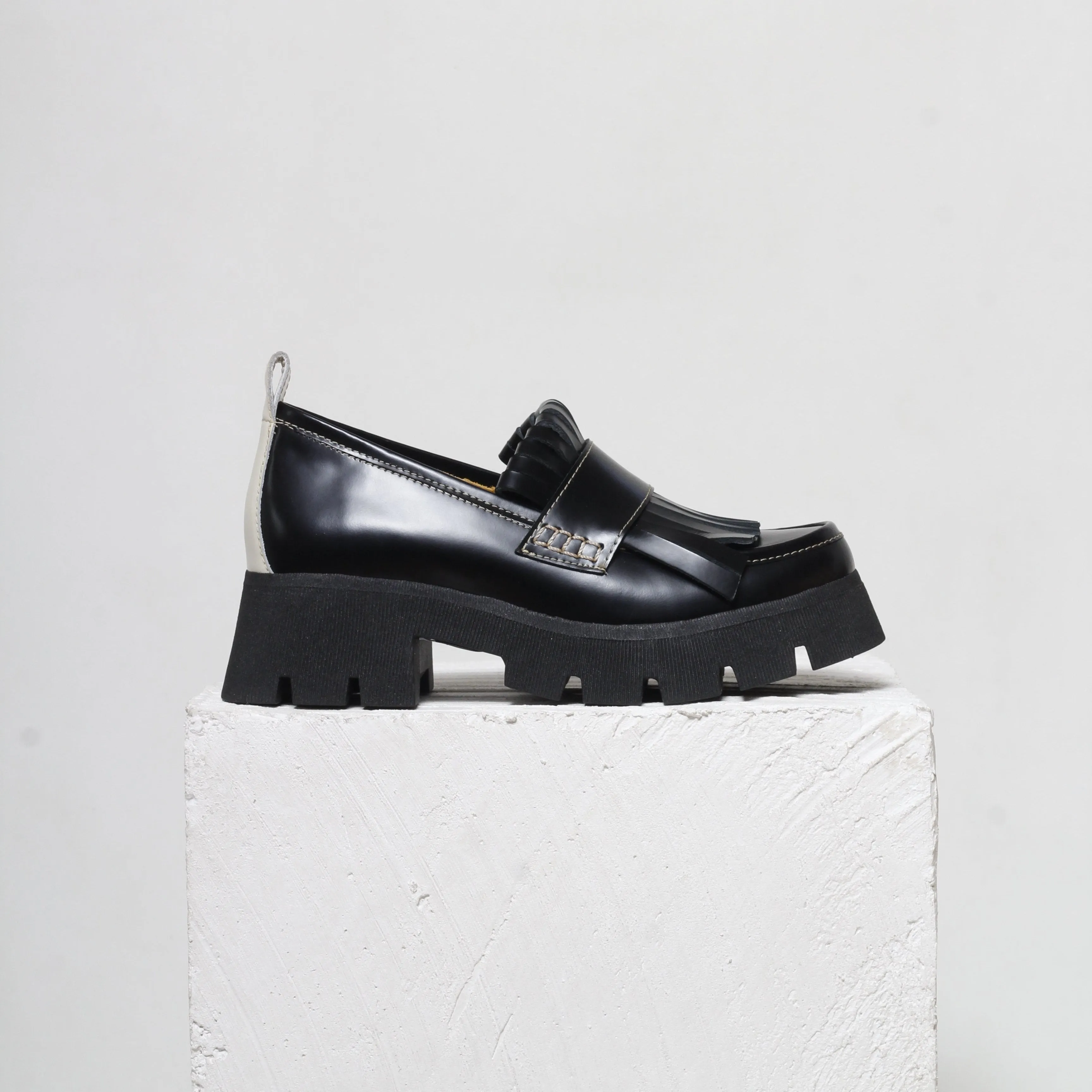 Joanna Black Chunky Loafer