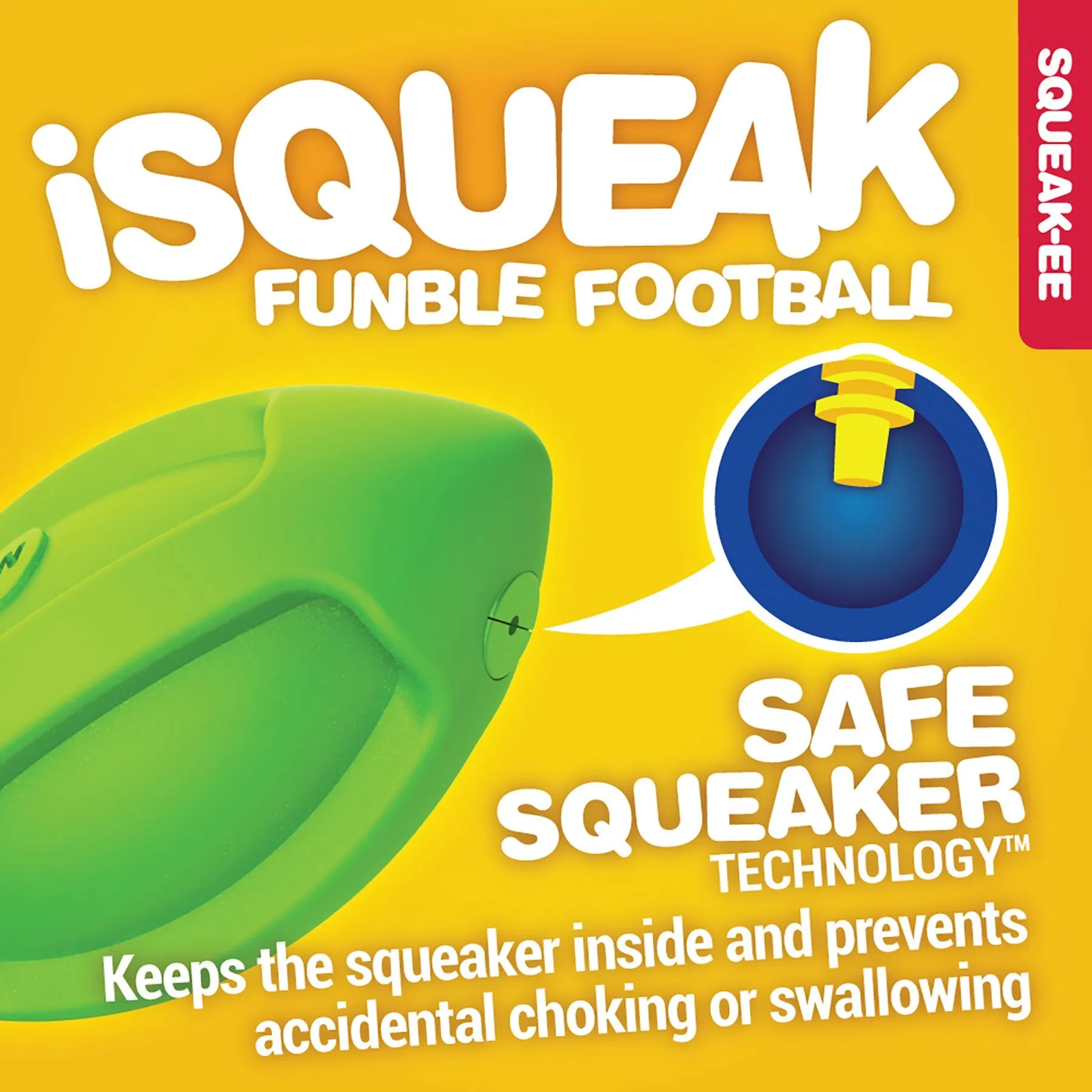 JW iSqueak Funble Football Dog Toy