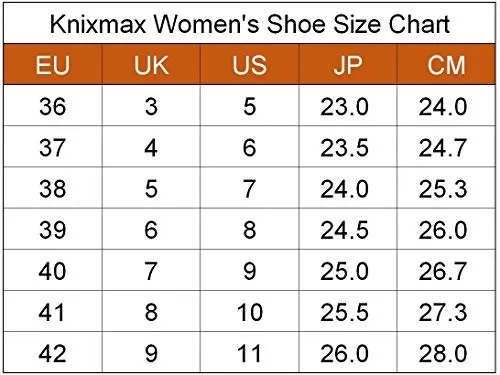 Knixmax Women's Running Trainers, Black, Lightweight Gym Fitness Air Sports Shoes