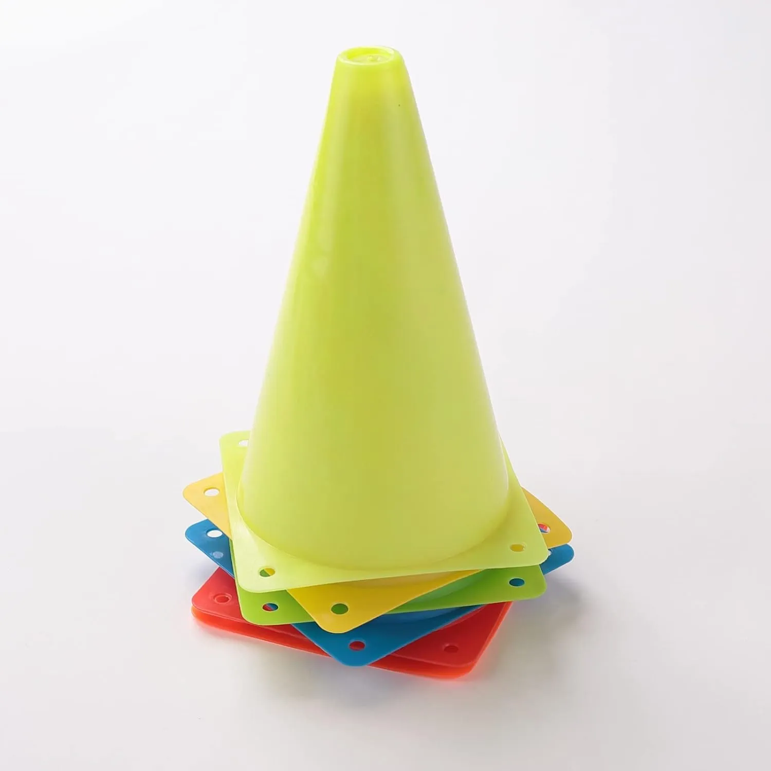 Kuber Industries Sports Agility Training Ground Marker Cone Pack of 18 (Multicolor)