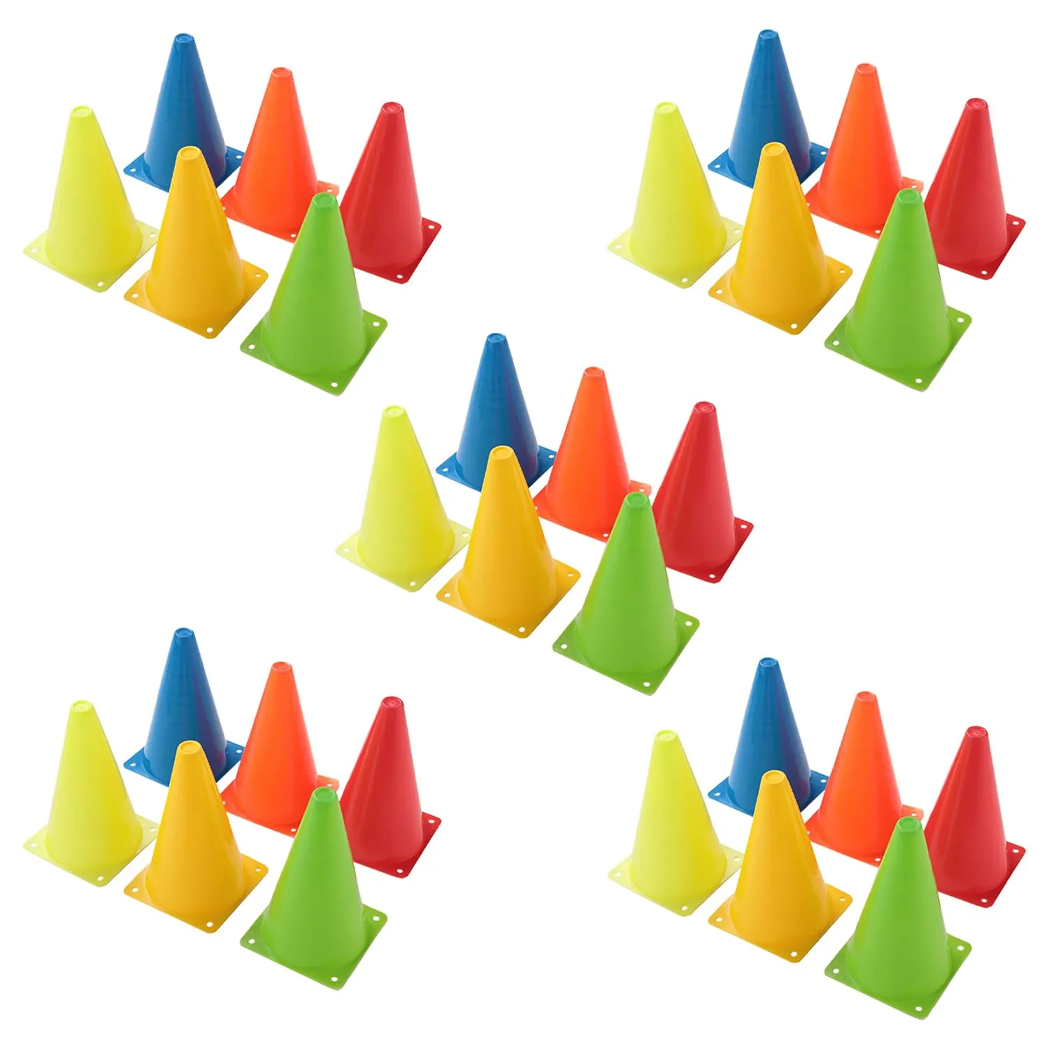 Kuber Industries Sports Agility Training Ground Marker Cone Pack of 30 (Multicolor)