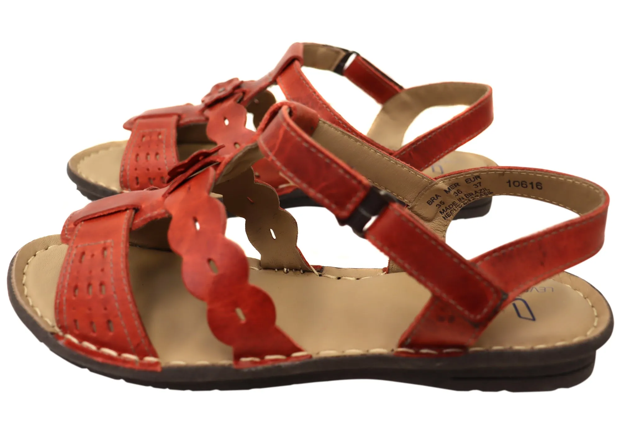 Levecomfort Audrey Womens Brazilian Comfortable Leather Sandals