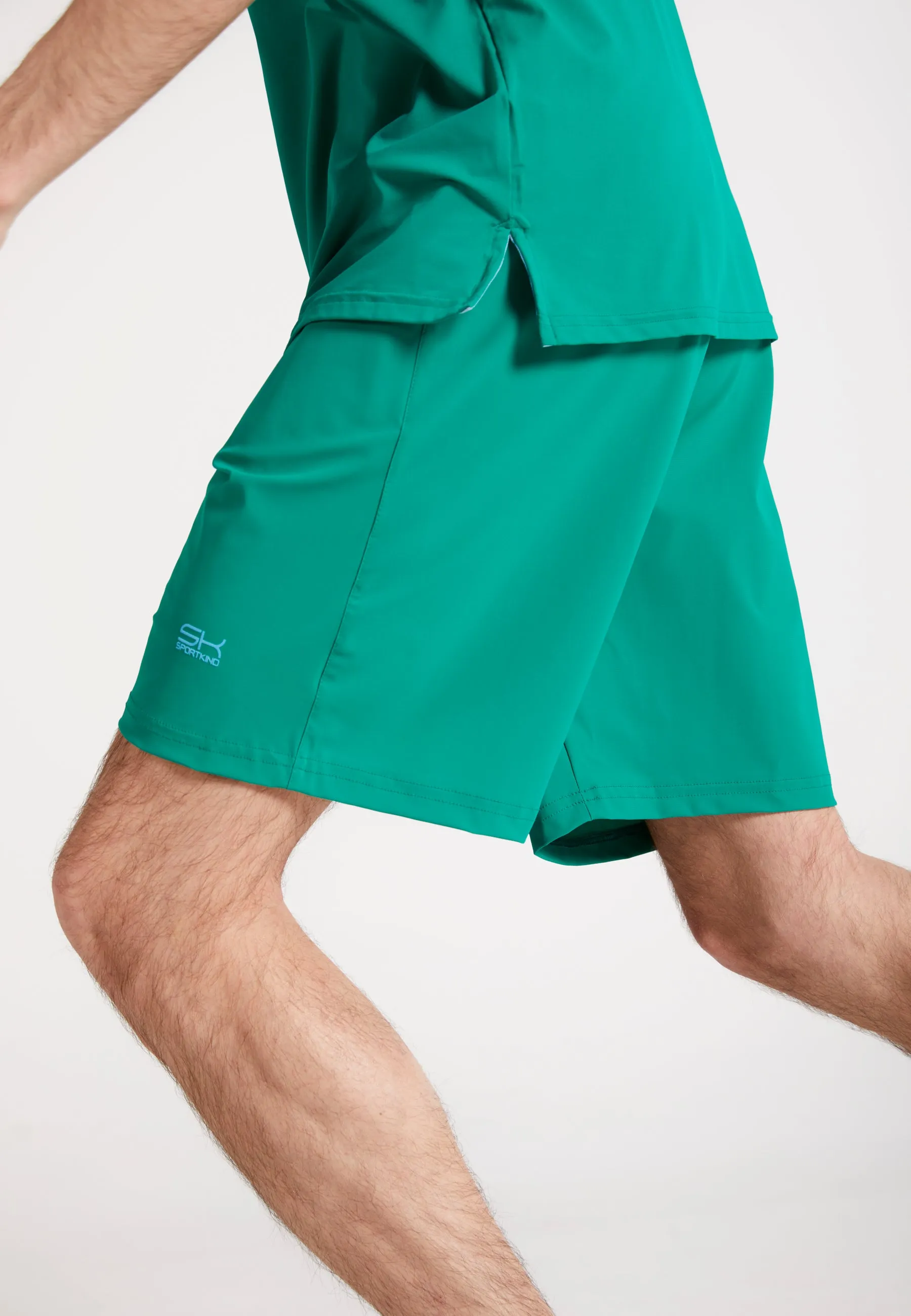 Long tennis shorts, emerald green