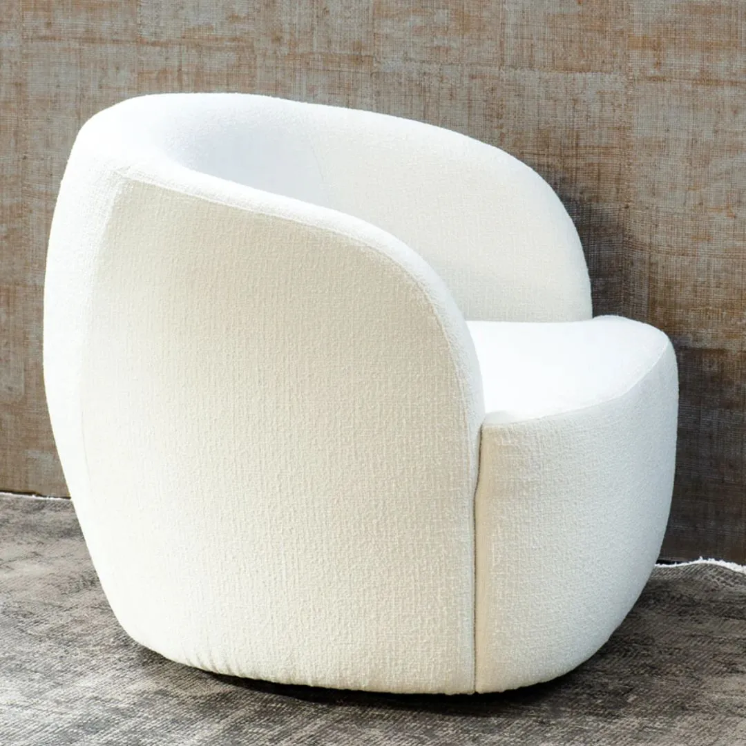 Lorenne Swivel Chair - Ivory