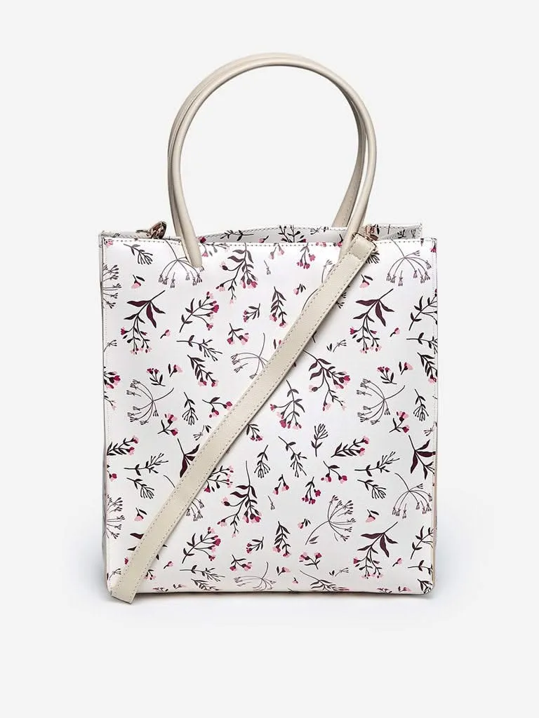 LOV Multicolour Foliage Print Tote Bag