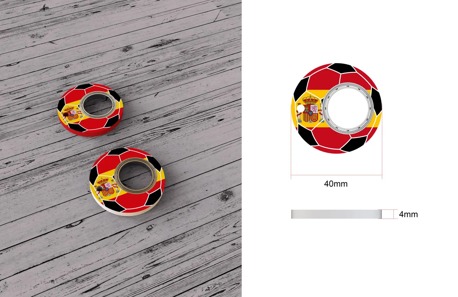 LovelyRLovely Anti-Anxiety Football Fidget Spinner Keychain