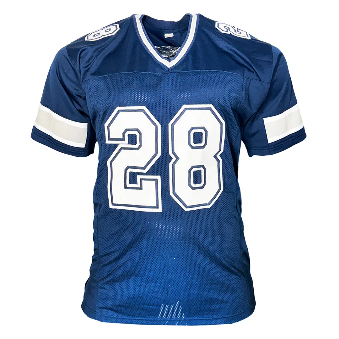 Malik Hooker Signed Dallas Blue Football Jersey (Beckett)