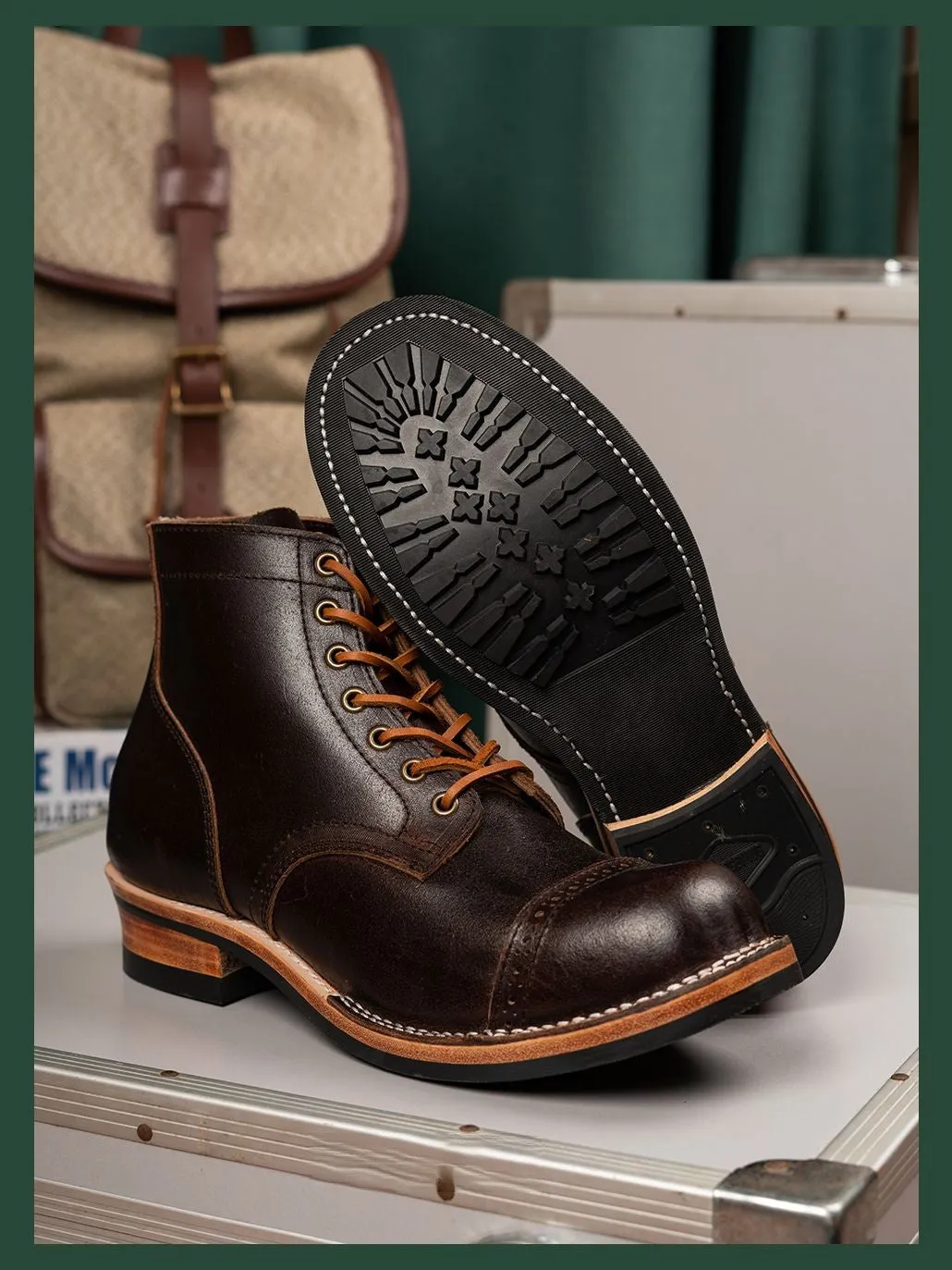 Men's Brogue Lumberjack Boots