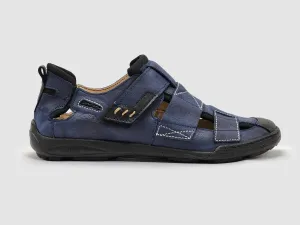 Men's Leather Sandals - Blue