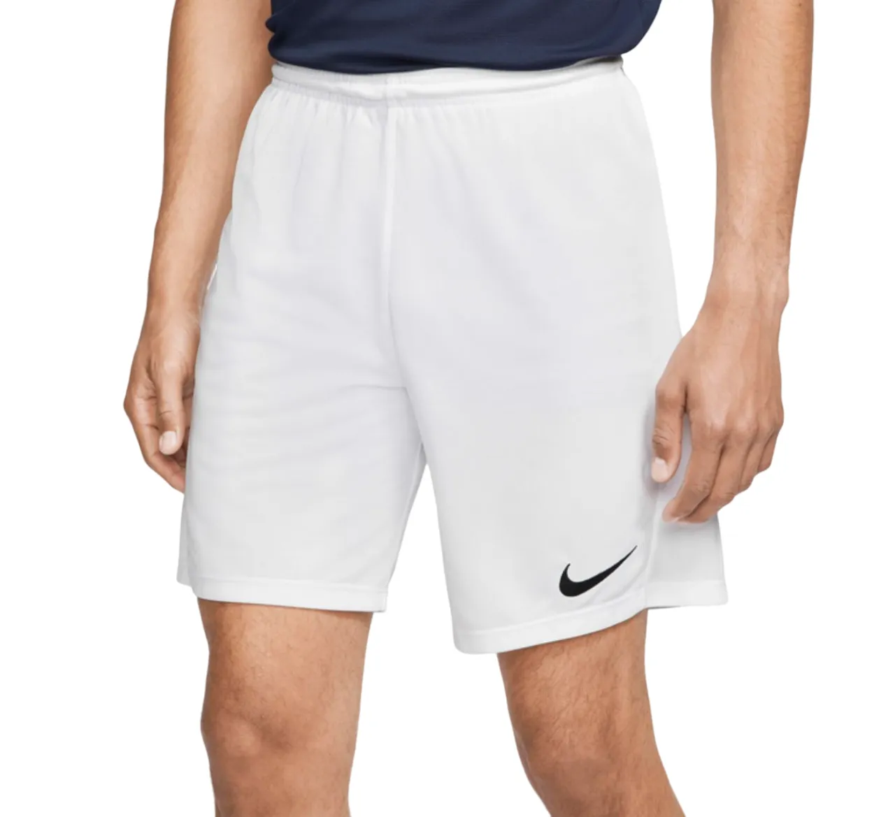 Mens Nike Park 3 Dri-Fit White Athletic Football Shorts