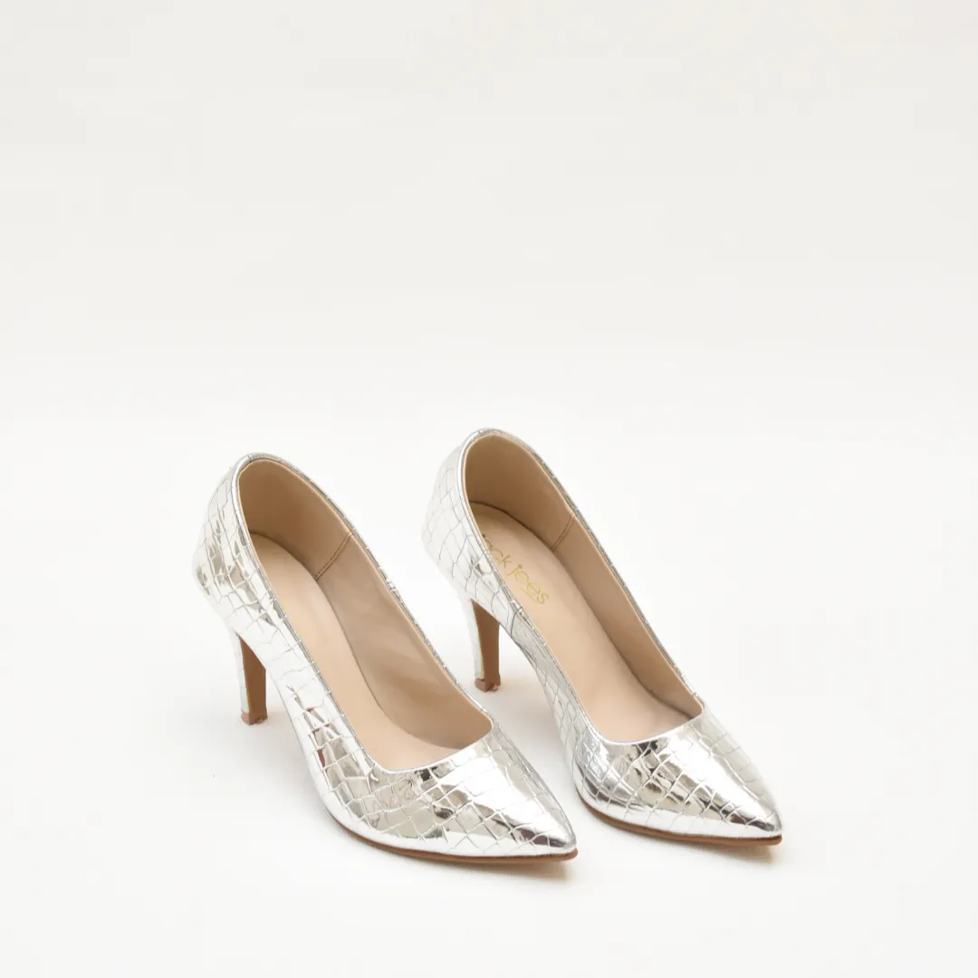 Metallic Muse Heels Silver