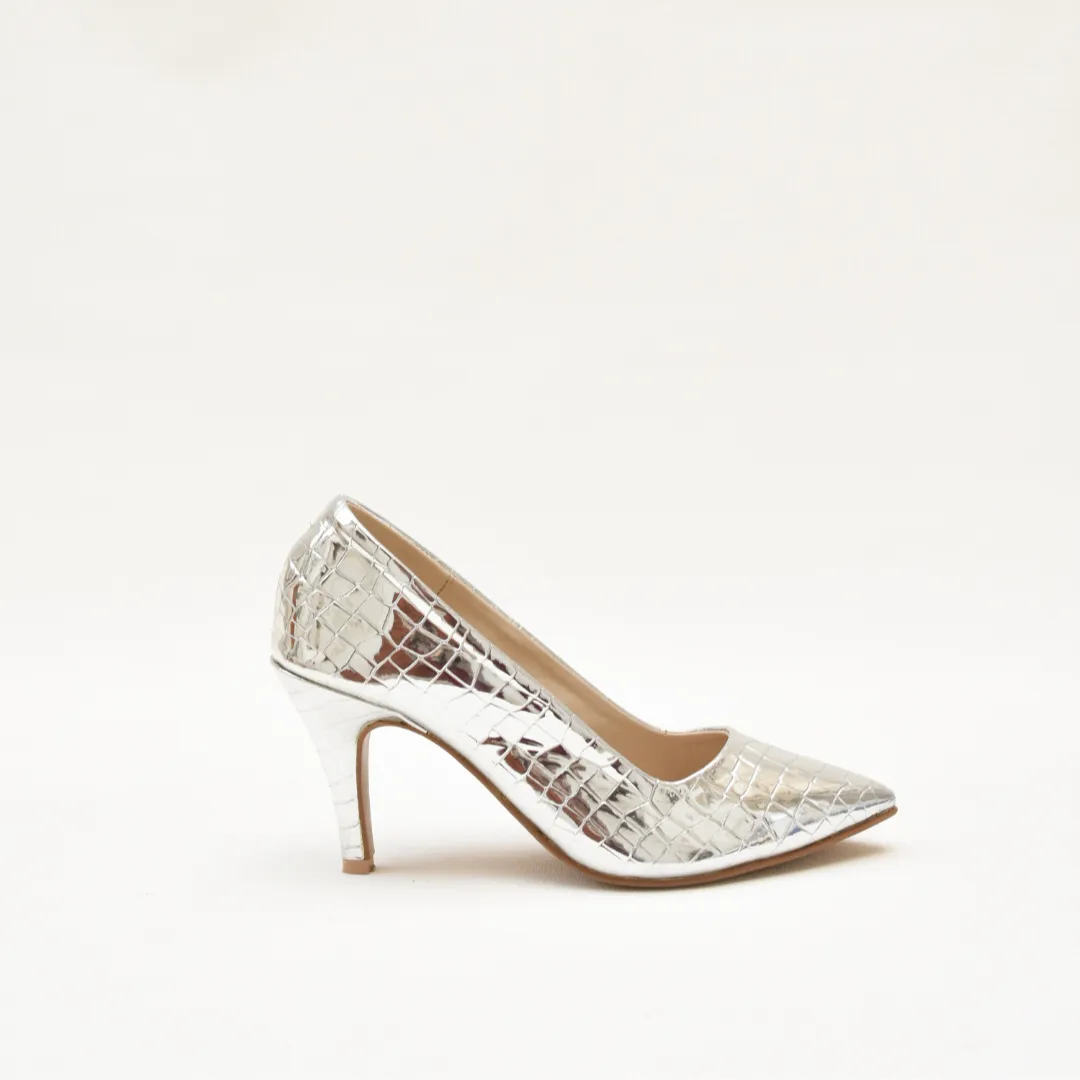 Metallic Muse Heels Silver