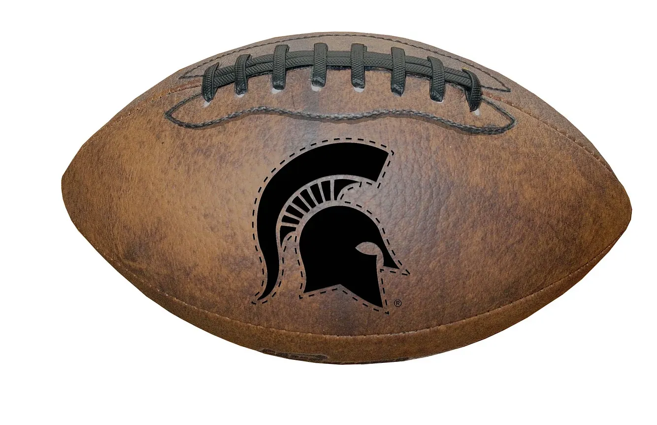 Michigan State  9" Throwback Football Vintage logo