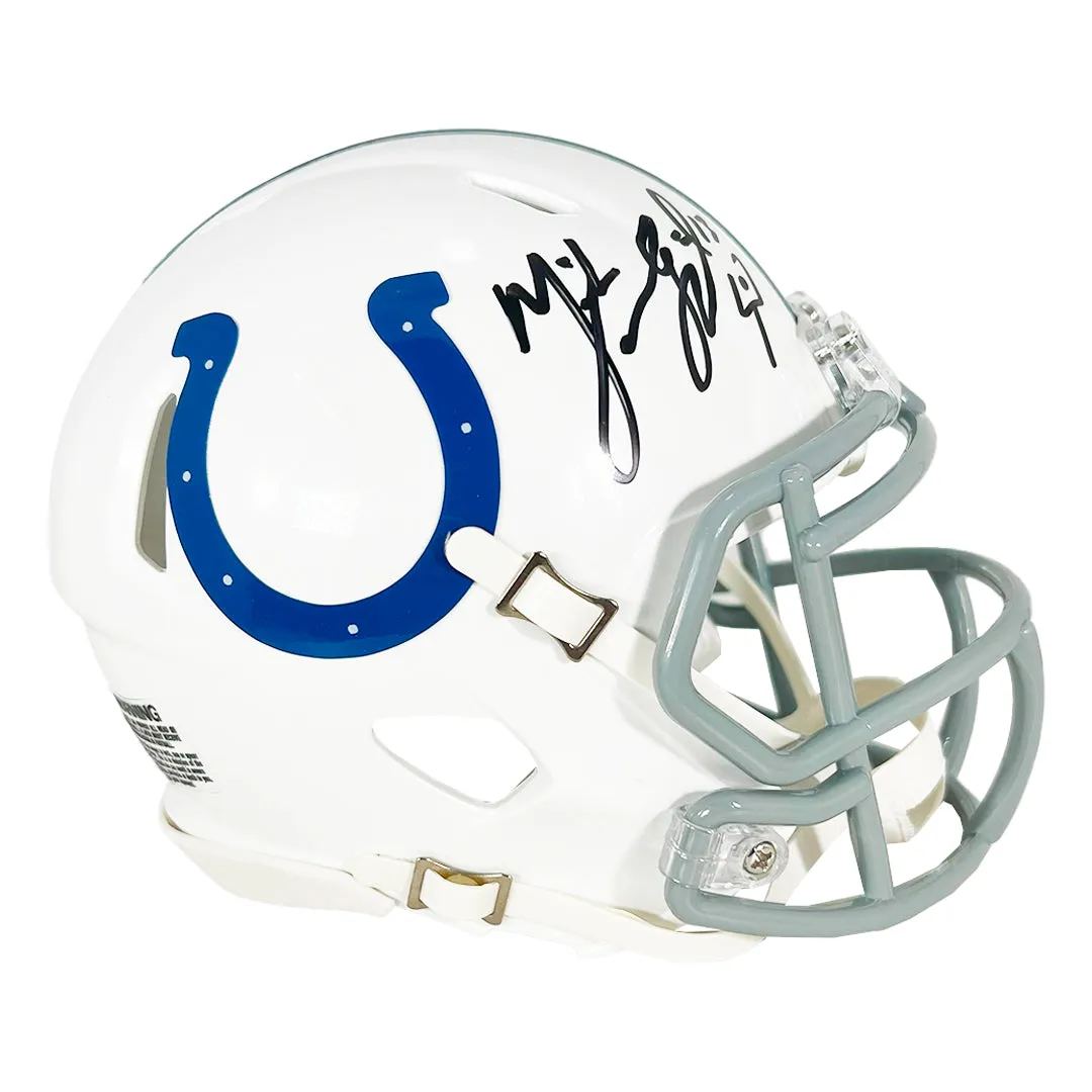 Mike Vanderjagt Signed Indianapolis Colts Speed Mini Football Helmet (JSA)