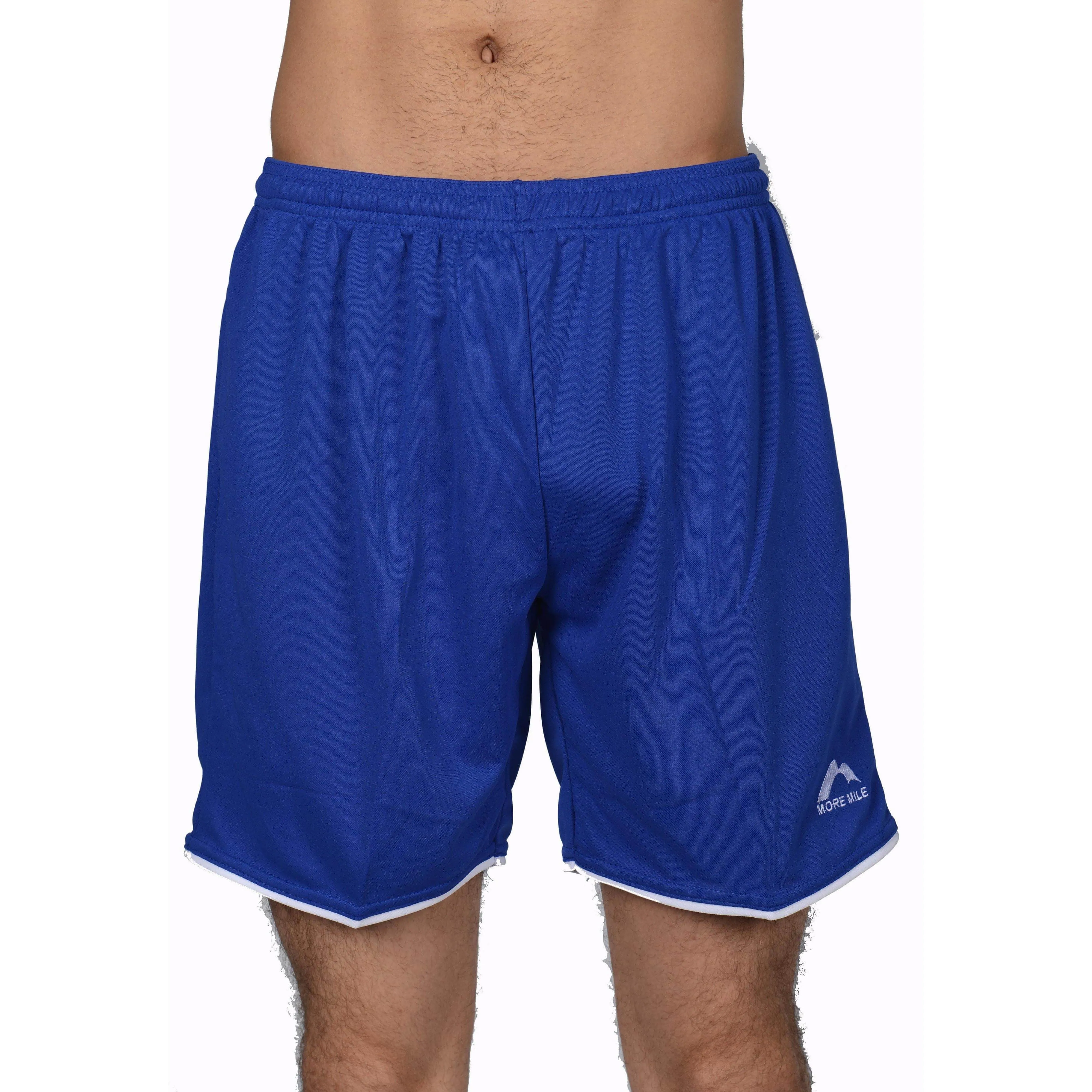 More Mile Premier Mens Football Shorts - Blue