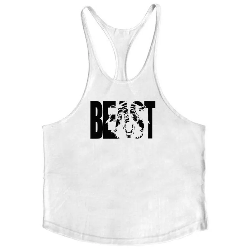 Muscleguys Cotton Gyms Tank Tops Men Sleeveless Tanktops For Boys Bodybuilding Clothing Undershirt Fitness Stringer Vest