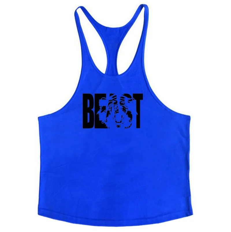 Muscleguys Cotton Gyms Tank Tops Men Sleeveless Tanktops For Boys Bodybuilding Clothing Undershirt Fitness Stringer Vest