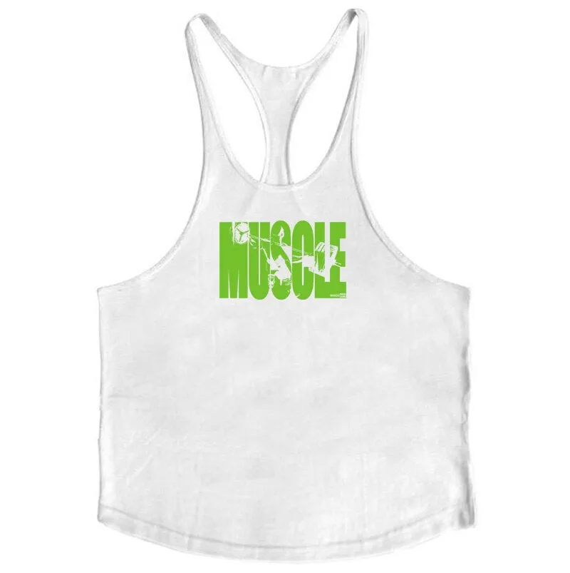 Muscleguys Cotton Gyms Tank Tops Men Sleeveless Tanktops For Boys Bodybuilding Clothing Undershirt Fitness Stringer Vest